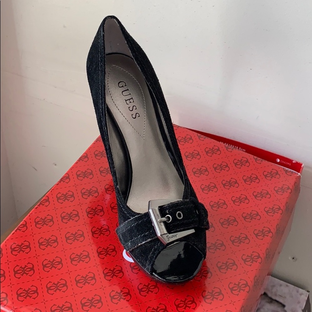 Black Suede Guess Heels
